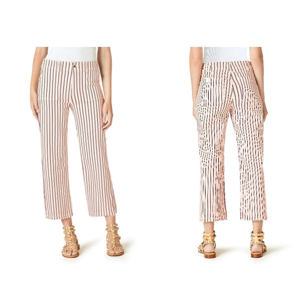 Sam Edelman Ankle the Chelsea Lindi Stripe Wide Leg Pants
